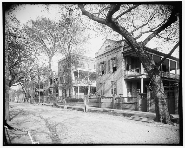 Homes on Hasell Street in 1902